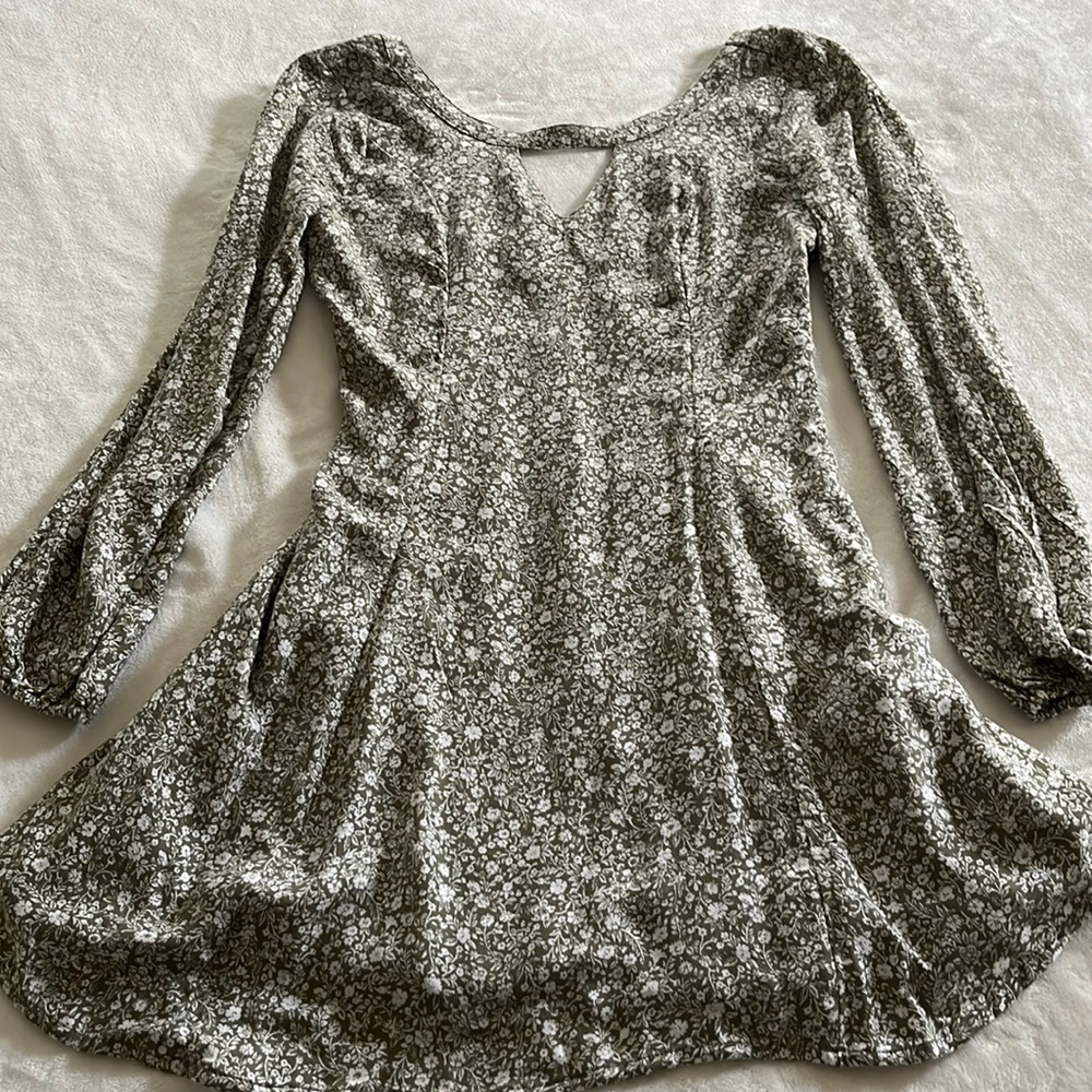 Hollister floral fit and flare mini dress